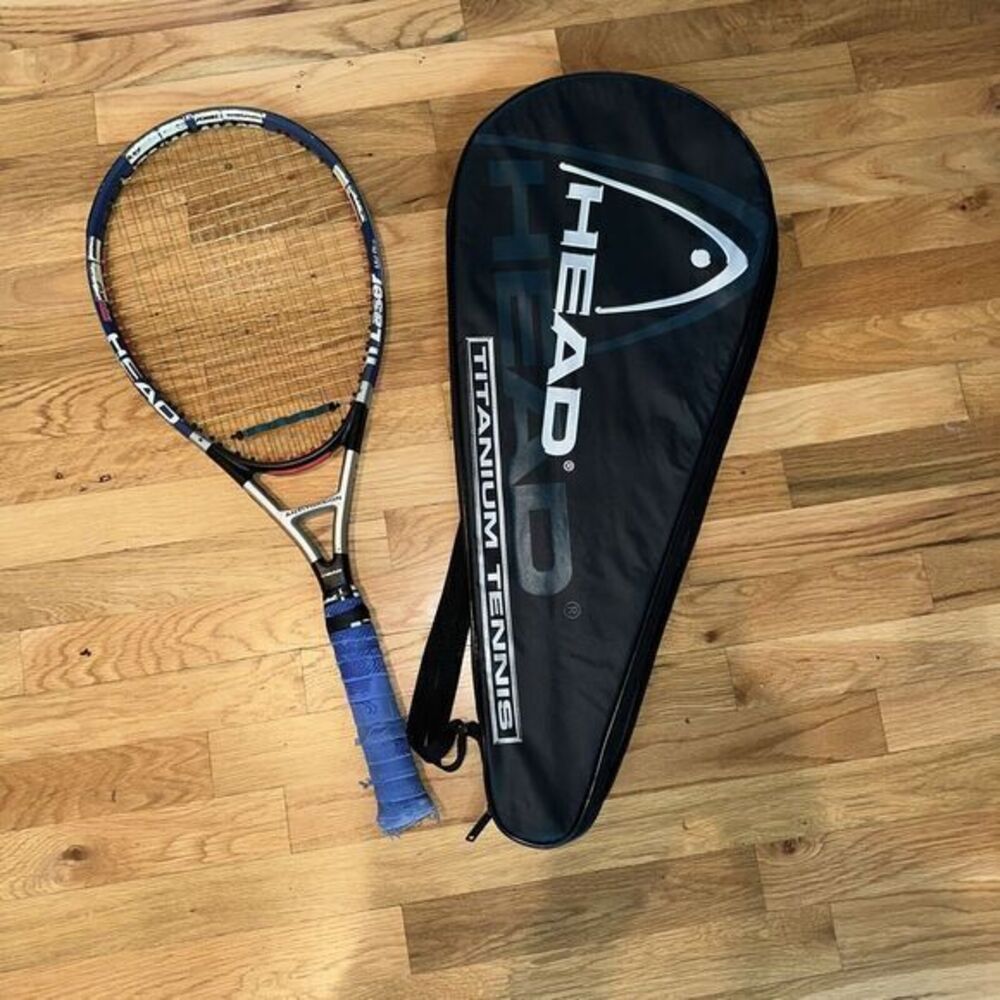 HEAD Ti.Laser Xtra Long Mid Plus Tennis Racquet 4-3/8" Grip +Case
